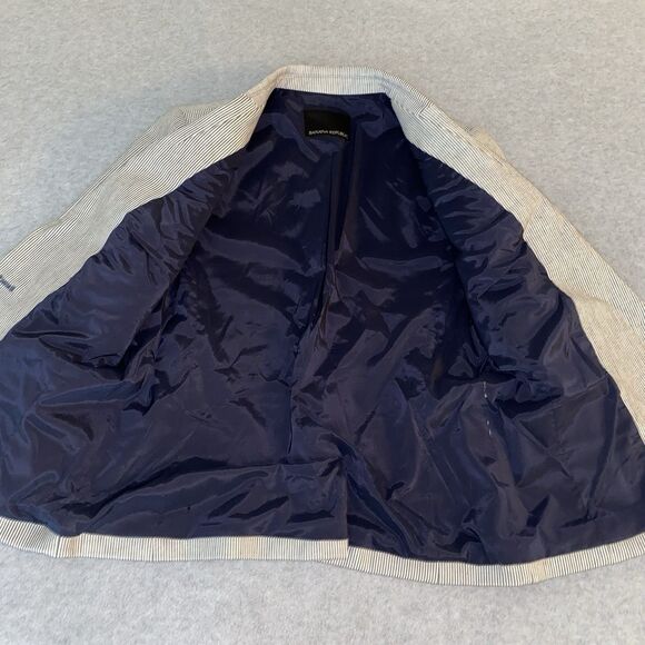 Banana Republic Blazer Jacket Women’s 4 Navy White Pinstripe Career Work 23” - Picture 8 of 16